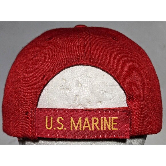 US Marine Corps USMC Hat U.S. Warriors Military Logo Seal Patch Red Baseball Cap - Picture 7 of 11